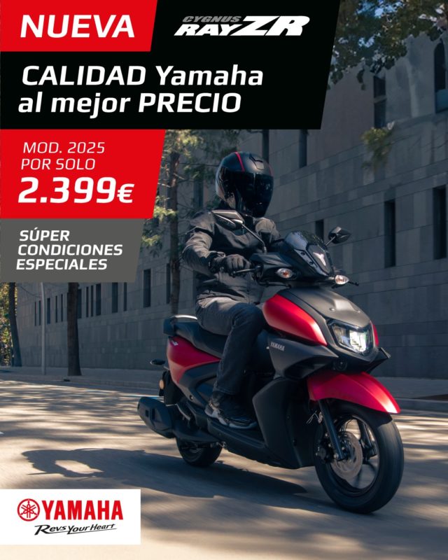 💥 ¡CALIDAD YAMAHA al mejor precio! 💥

En Adell Motos ya tenemos disponible la nueva Yamaha RayZR 2025, un scooter urbano, ágil, moderno y con todo el estilo que necesitas para moverte con comodidad y eficiencia. 🛵💨

✔️ Por solo 2.399€
✔️ Con súper condiciones especiales
✔️ ¡Y toda la fiabilidad Yamaha!

Si buscas una moto práctica, económica y con personalidad, la RayZR es para ti.

📍 Ven a verla en Adell Motos – Concesionario Oficial Yamaha en Vinaròs

#RayZR #Yamaha #AdellMotos #Scooter #YamahaVinaròs #RevsYourHearth #Vinaròs